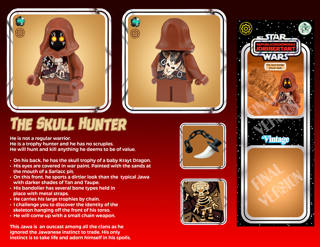Star Wars vintage action figure card with character description and image. Product explanation.